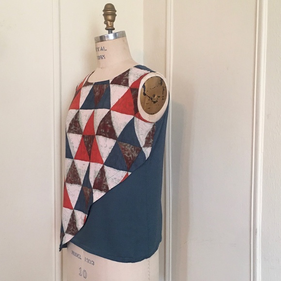 Mother Earth Forest Green & Rust Geometric Tank - Picture 9 of 11